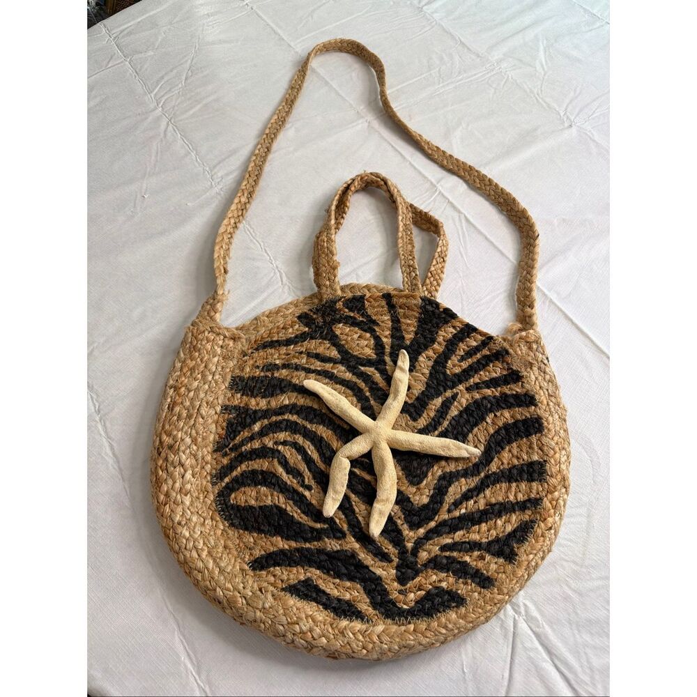 Revue Starfish 100% Jute Artsy Boho Chic Purse Breach Bag